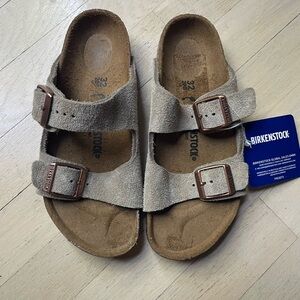 Birkenstock Kids Sandals - Light Brown Suede